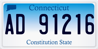 CT license plate AD91216