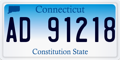 CT license plate AD91218
