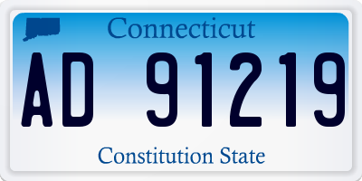 CT license plate AD91219