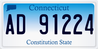CT license plate AD91224