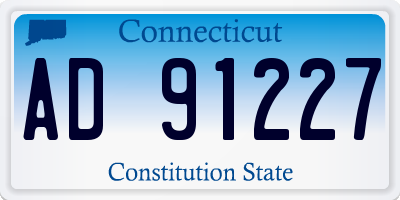 CT license plate AD91227