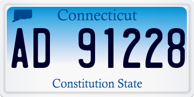 CT license plate AD91228