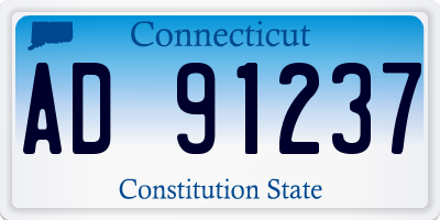 CT license plate AD91237