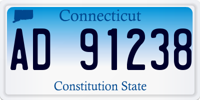 CT license plate AD91238