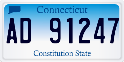 CT license plate AD91247