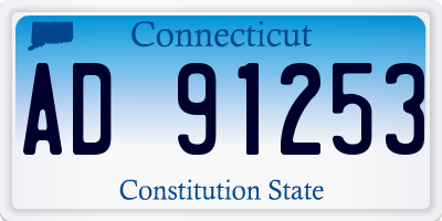 CT license plate AD91253