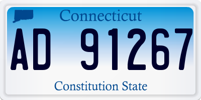 CT license plate AD91267