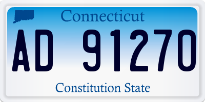 CT license plate AD91270