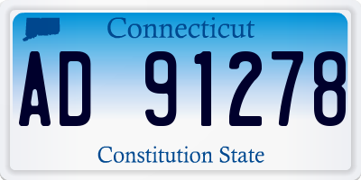 CT license plate AD91278