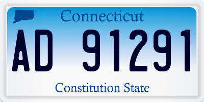 CT license plate AD91291