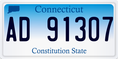 CT license plate AD91307