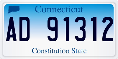 CT license plate AD91312