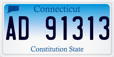CT license plate AD91313