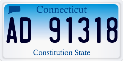 CT license plate AD91318
