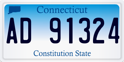 CT license plate AD91324