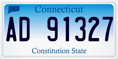 CT license plate AD91327