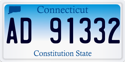 CT license plate AD91332
