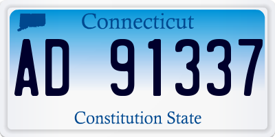 CT license plate AD91337