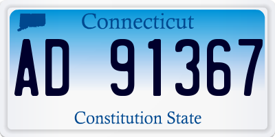 CT license plate AD91367