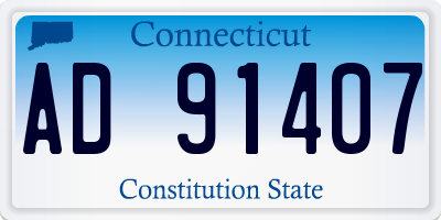 CT license plate AD91407
