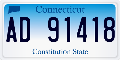 CT license plate AD91418