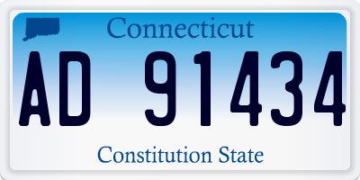 CT license plate AD91434