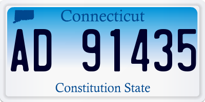 CT license plate AD91435
