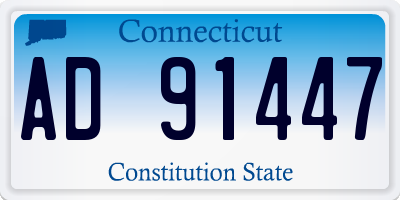 CT license plate AD91447