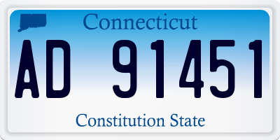CT license plate AD91451