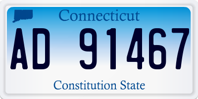 CT license plate AD91467