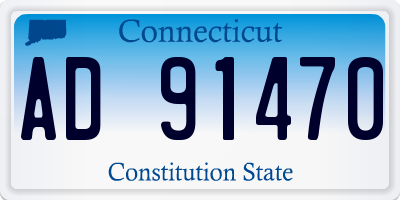 CT license plate AD91470
