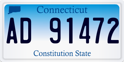 CT license plate AD91472