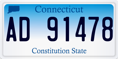 CT license plate AD91478