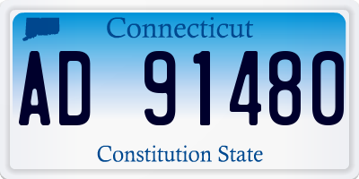 CT license plate AD91480