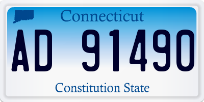 CT license plate AD91490