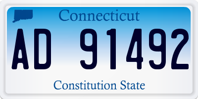 CT license plate AD91492
