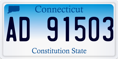 CT license plate AD91503