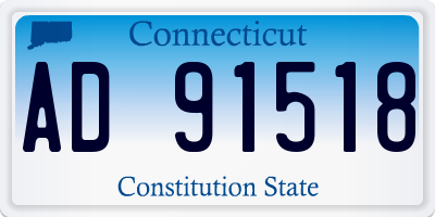 CT license plate AD91518