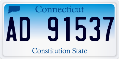 CT license plate AD91537