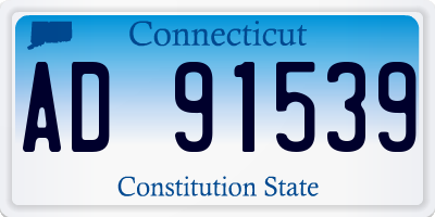 CT license plate AD91539