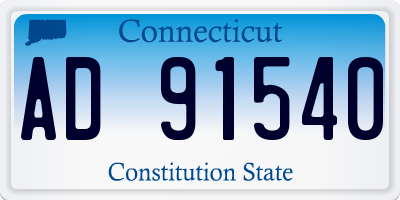 CT license plate AD91540