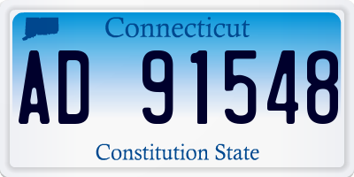 CT license plate AD91548