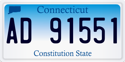 CT license plate AD91551
