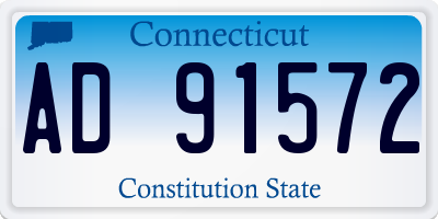 CT license plate AD91572