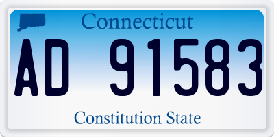 CT license plate AD91583