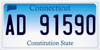 CT license plate AD91590