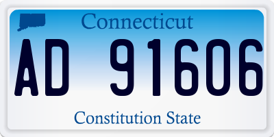 CT license plate AD91606