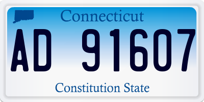 CT license plate AD91607