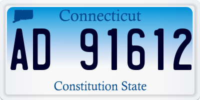 CT license plate AD91612