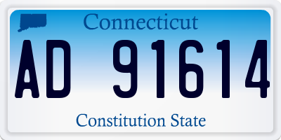CT license plate AD91614